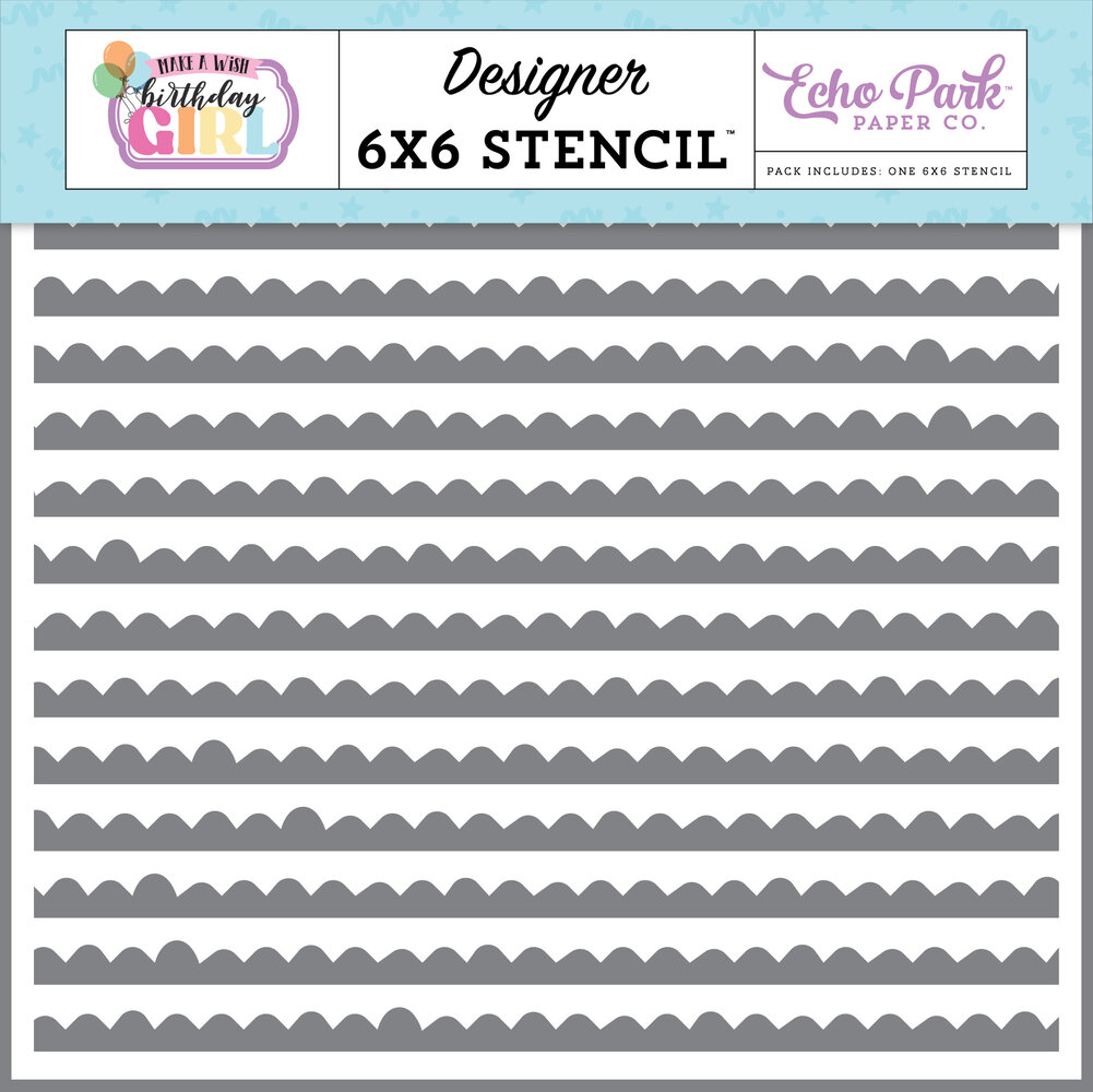 Echo Park Birthday Girl Borders Stencil (MWG349033) (OUTLET)