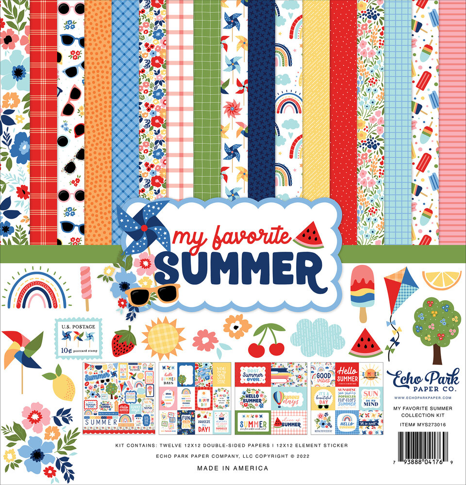 Echo Park My Favorite Summer 12x12 Inch Collection Kit (MYS273016) (OUTLET)
