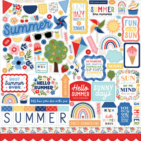 Echo Park My Favorite Summer 12x12 Inch Collection Kit (MYS273016) (OUTLET)