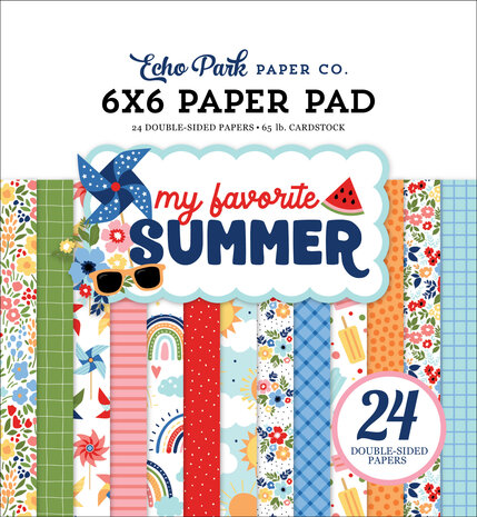 Echo Park My Favorite Summer 6x6 Inch Paper Pad (MYS273023) (OUTLET)