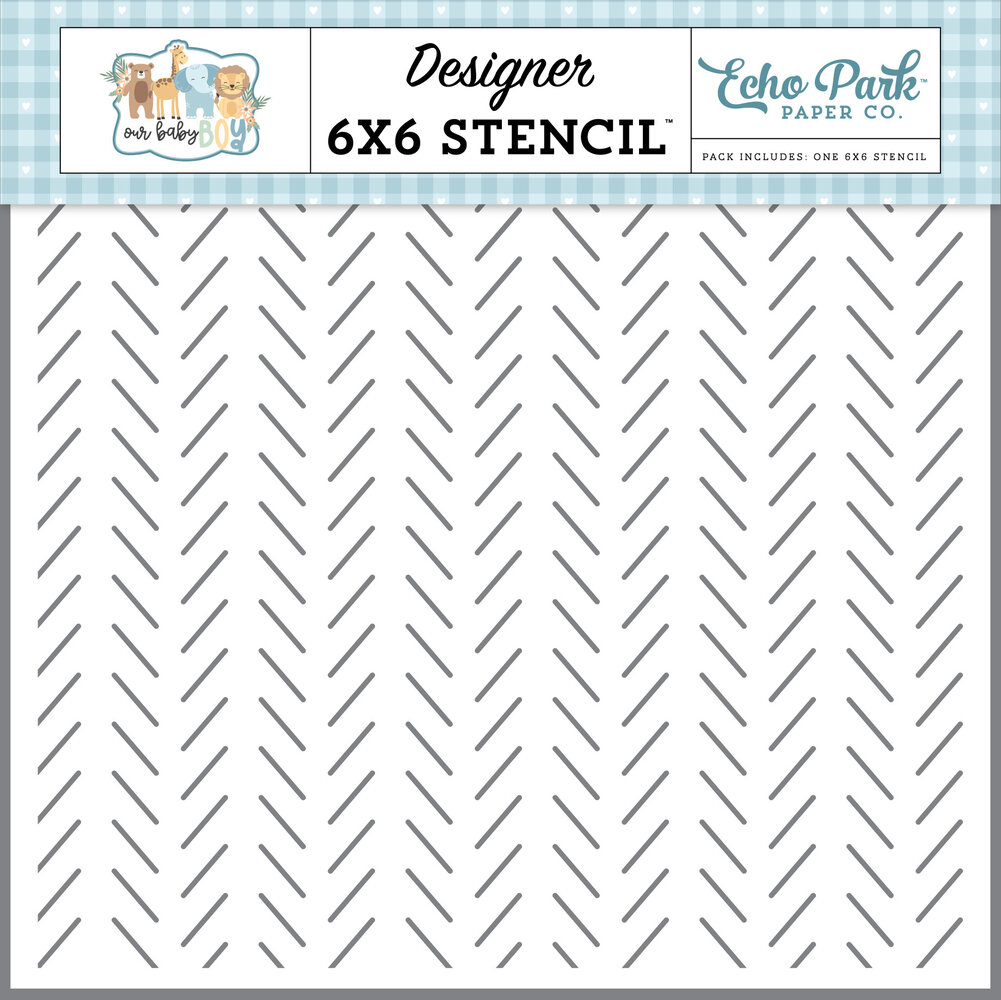 Echo Park Darling Dashes Designer Stencil (OBB302035) (OUTLET)