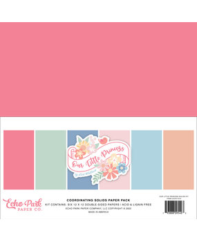 Echo Park Our Little Princess 12x12 Inch Coordinating Solids Paper Pack (OLP271015) (OUTLET)