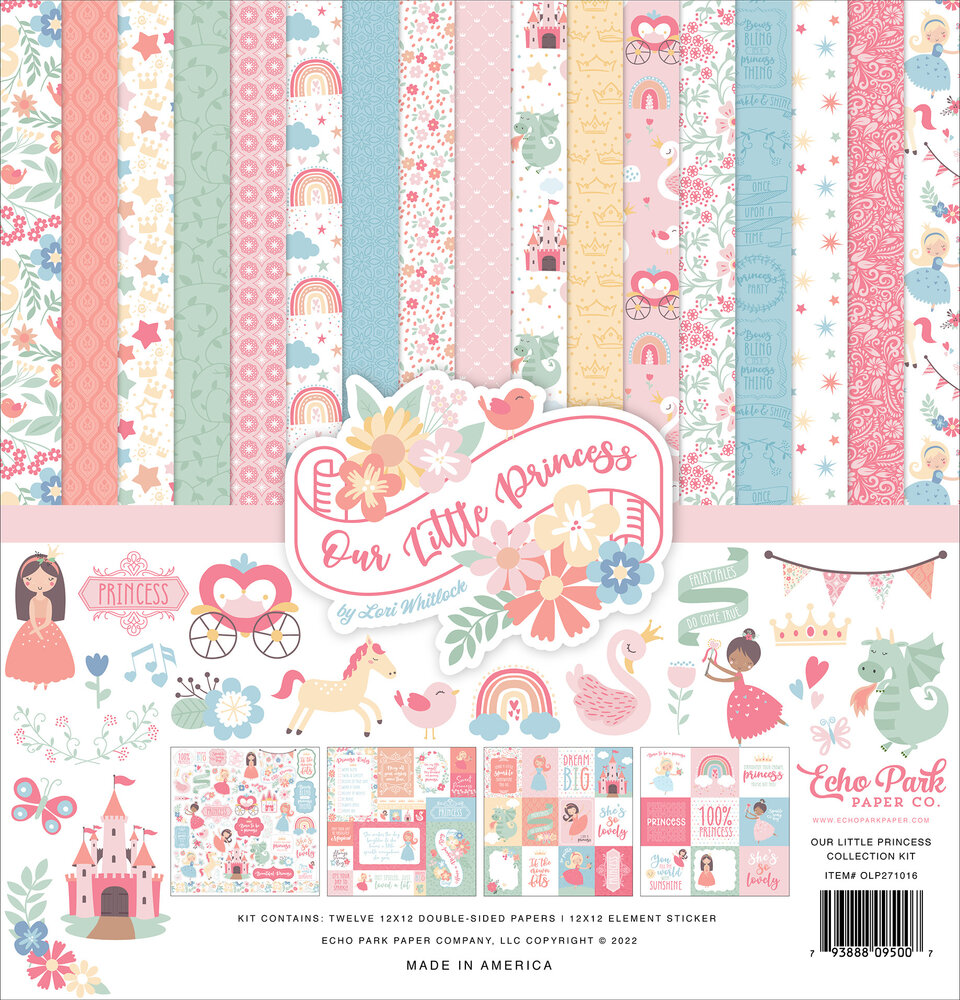 Echo Park Our Little Princess 12x12 Inch Collection Kit (OLP271016) (OUTLET)