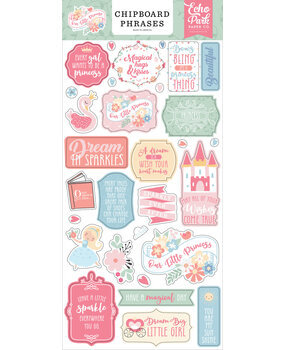 Echo Park Our Little Princess Chipboard Phrases (OLP271022) (OUTLET)