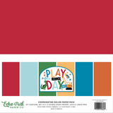 Echo Park Play All Day Boy 12x12 Inch Coordinating Solids Paper Pack (PAB269015) (OUTLET)