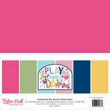 Echo Park Play All Day Girl 12x12 Inch Coordinating Solids Paper Pack (PAG268015) (OUTLET)