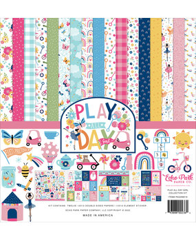 Echo Park Play All Day Girl 12x12 Inch Collection Kit (PAG268016) (OUTLET)