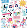 Echo Park Play All Day Girl Chipboard Accents (PAG268021) (OUTLET)