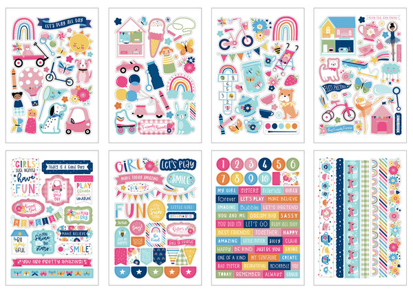 Echo Park Play All Day Girl Sticker Book (PAG268029) (OUTLET)