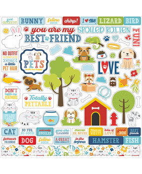 Echo Park Pets 12x12 Inch Element Sticker (PET293014) (OUTLET)