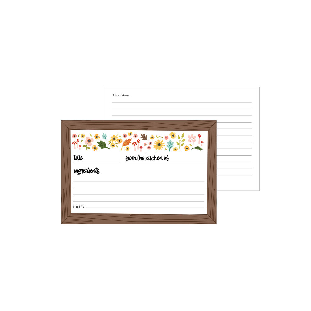 Echo Park Sunflower Summer Recipe Cards (RC107) (OUTLET)