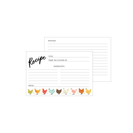 Echo Park Sunflower Summer Recipe Cards (RC107) (OUTLET)
