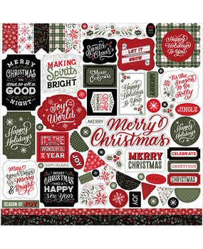Echo Park Salutations Christmas 12x12 Inch Element Sticker (SAC255014) (OUTLET)