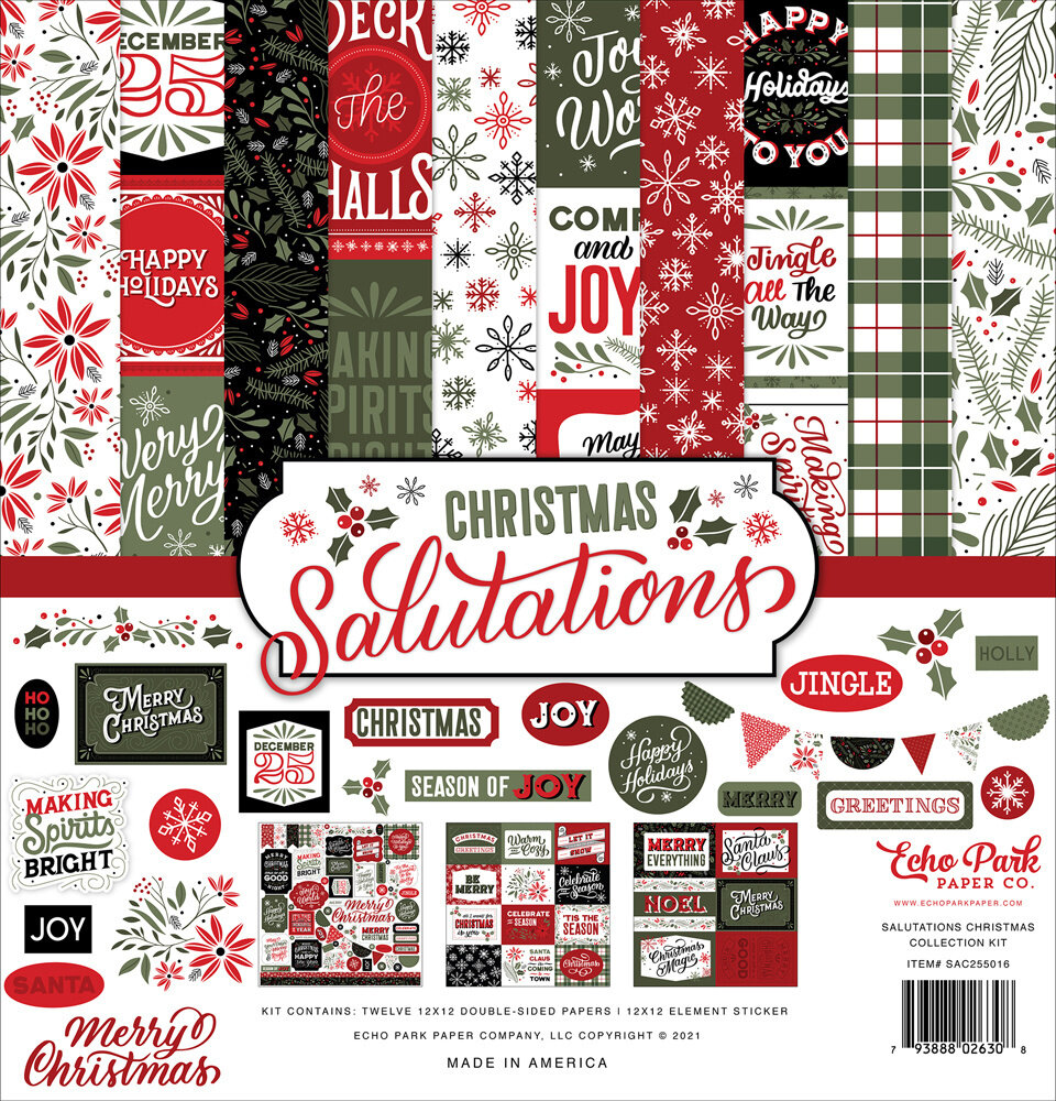Echo Park Salutations Christmas 12x12 Inch Collection Kit (SAC255016) (OUTLET)