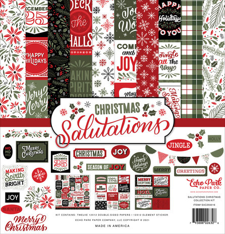Echo Park Salutations Christmas 12x12 Inch Collection Kit (SAC255016) (OUTLET)