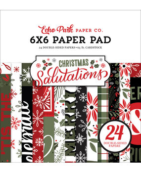 Echo Park Salutations Christmas 6x6 Inch Paper Pad (SAC255023) (OUTLET)