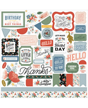 Echo Park Salutations No.2 12x12 Inch Element Sticker (SANO272014) (OUTLET)