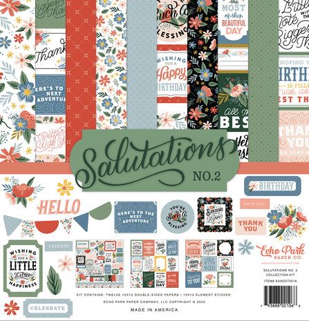 Echo Park Salutations No.2 12x12 Inch Collection Kit (SANO272016) (OUTLET)