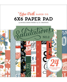 Echo Park Salutations No.2 6x6 Inch Paper Pad (SANO272023) (OUTLET)