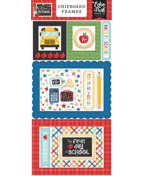 Echo Park I Love School Chipboard Frames (SCH243065) (OUTLET)