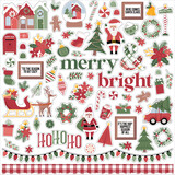 Echo Park Santa Claus Lane 12x12 Inch Element Sticker (SCL287014) (OUTLET)