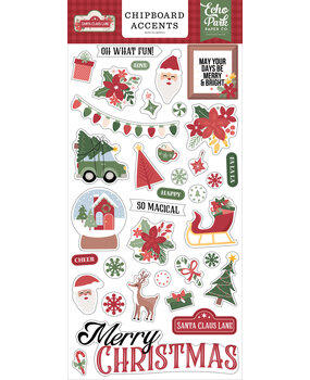 Echo Park Santa Claus Lane Chipboard Accents (SCL287021) (OUTLET)