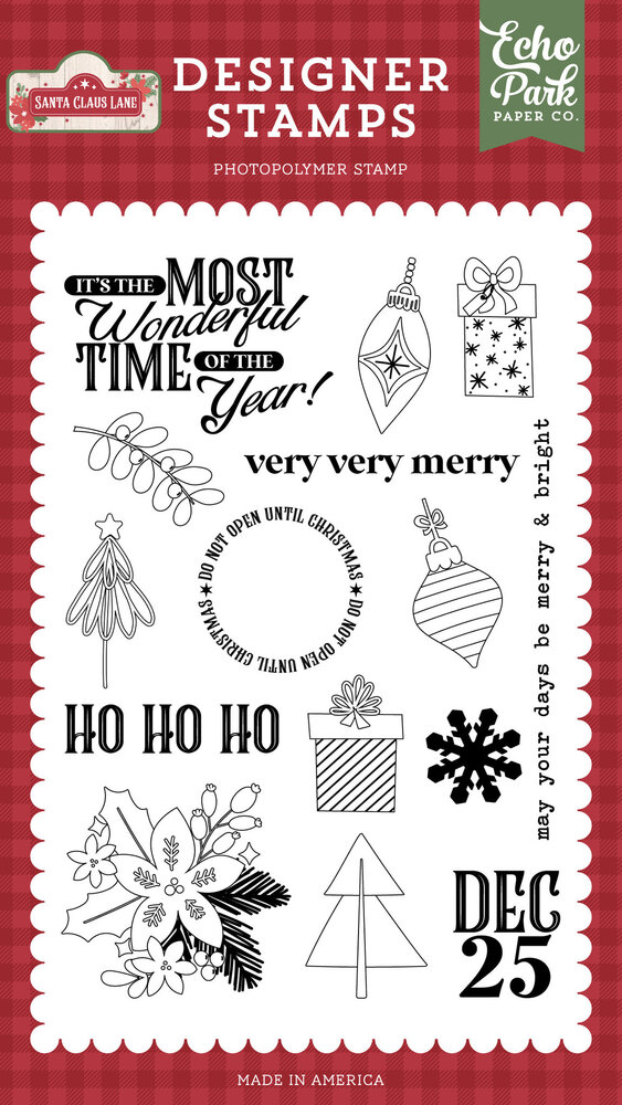 Echo Park Very Very Merry Clear Stamps (SCL287044) (OUTLET)