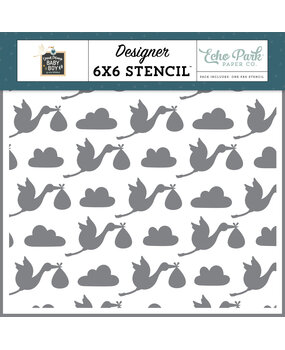 Echo Park Stork Delivery Day Stencil (SDB353033) (OUTLET)