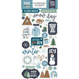 Echo Park Snowed In Chipboard Accents (SI288021) (OUTLET)