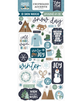 Echo Park Snowed In Chipboard Accents (SI288021) (OUTLET)