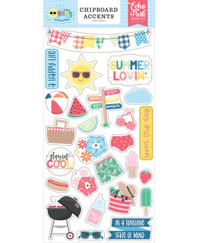 Echo Park Sun Kissed Chipboard Accents (SK312021) (OUTLET)