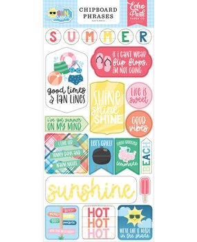 Echo Park Sun Kissed Chipboard Phrases (SK312022) (OUTLET)