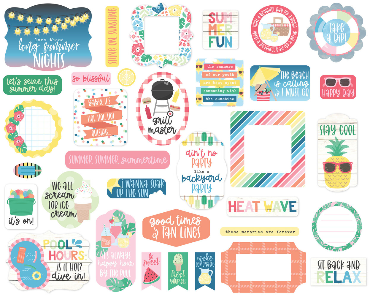 Echo Park Sun Kissed Ephemera (SK312024) (OUTLET)