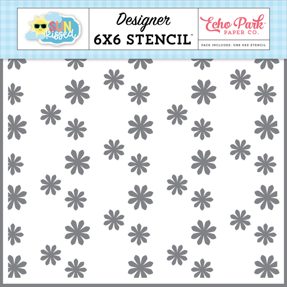 Echo Park Happy Life Flowers Stencil (SK312033) (OUTLET)