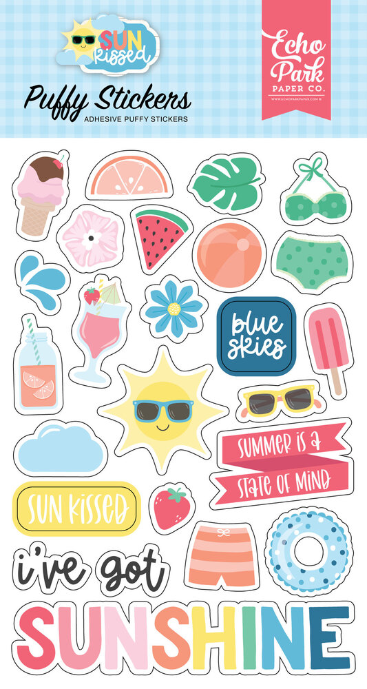 Echo Park Sun Kissed Puffy Stickers (SK312066) (OUTLET)