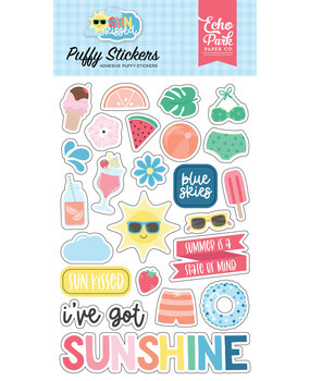 Echo Park Sun Kissed Puffy Stickers (SK312066) (OUTLET)