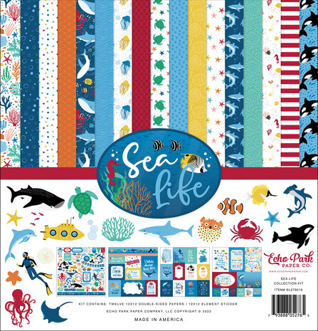 Echo Park Sea Life 12x12 Inch Collection Kit (SL279016) (OUTLET)