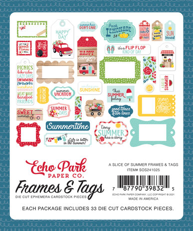 Echo Park A Slice Of Summer Frames & Tags (SOS241025) (OUTLET)
