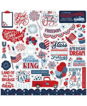 Echo Park Stars And Stripes Forever 12x12 Inch Element Sticker (SSF369014) (OUTLET) Echo Park Stars And Stripes Forever 12x12 Inch Element Sticker (SSF369014) (OUTLET)