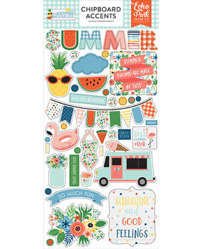 Echo Park Summertime 6x13 Inch Chipboard Accents (SUM209021) (OUTLET) Echo Park Summertime 6x13 Inch Chipboard Accents (SUM209021) (OUTLET)