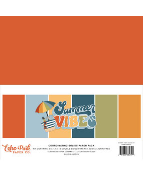Echo Park Summer Vibes 12x12 Inch Coordinating Solids Paper Pack (SV365015) (OUTLET) Echo Park Summer Vibes 12x12 Inch Coordinating Solids Paper Pack (SV365015) (OUTLET)