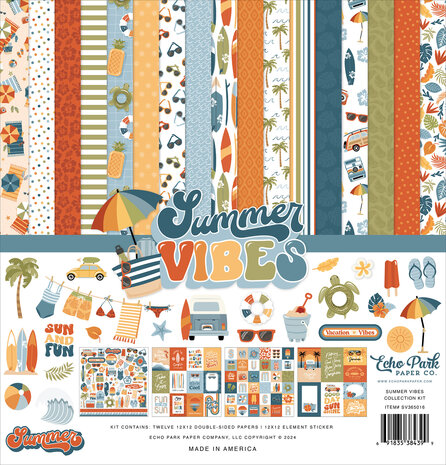 Echo Park Summer Vibes 12x12 Inch Collection Kit (SV365016) (OUTLET)