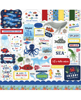 Echo Park Under Sea Adventures 12x12 Inch Element Sticker (USA245014) (OUTLET)