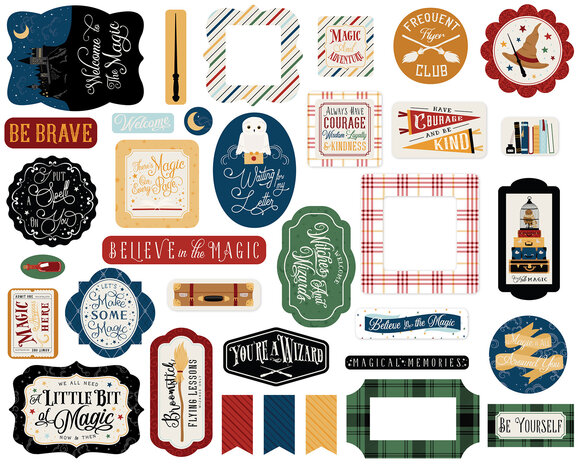 Echo Park Wizards And Company Ephemera (WAC322024) (OUTLET)