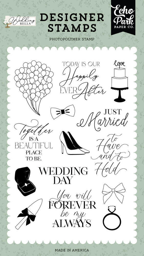 Echo Park Wedding Day Designer Stamps (WBL335044) (OUTLET)