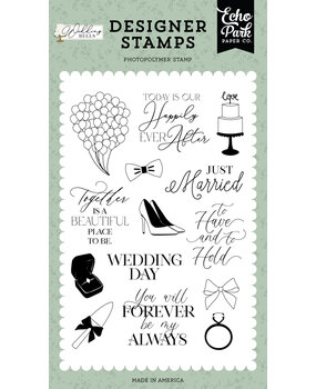 Echo Park Wedding Day Designer Stamps (WBL335044) (OUTLET)