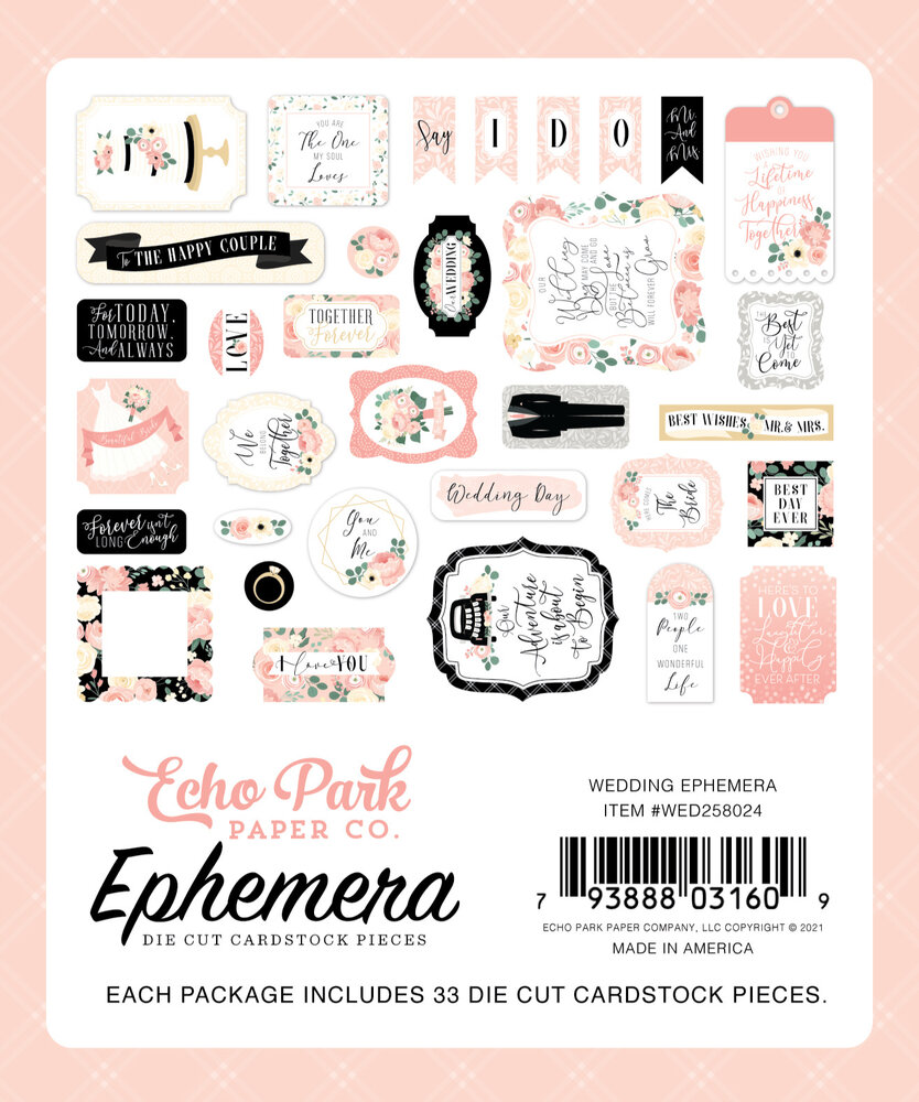 Echo Park Wedding Ephemera (WED258024) (OUTLET)