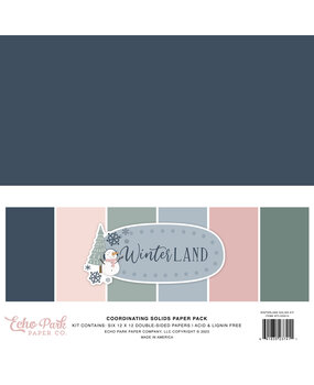 Echo Park Winterland 12x12 Inch Coordinating Solids Paper Pack (WTL333015) (OUTLET)