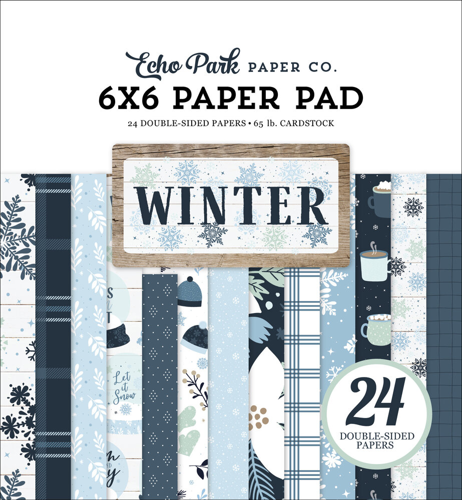 Echo Park Winter 6x6 Inch Paper Pad (WTR257023) (OUTLET)