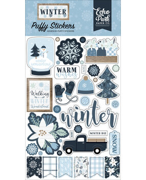 Echo Park Winter Puffy Stickers (WTR257066) (OUTLET)